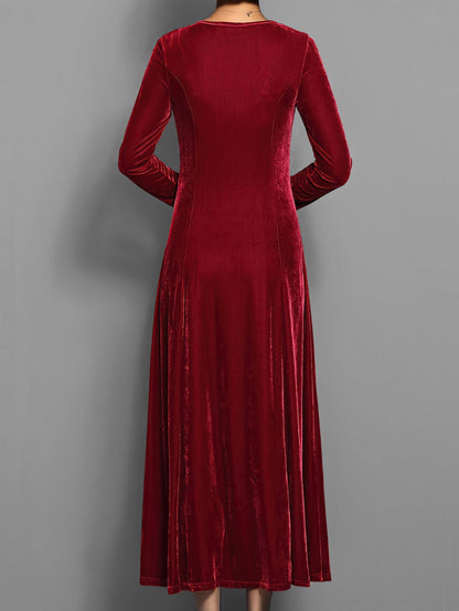 Elegant Ladies Formal V Neck Party Dress