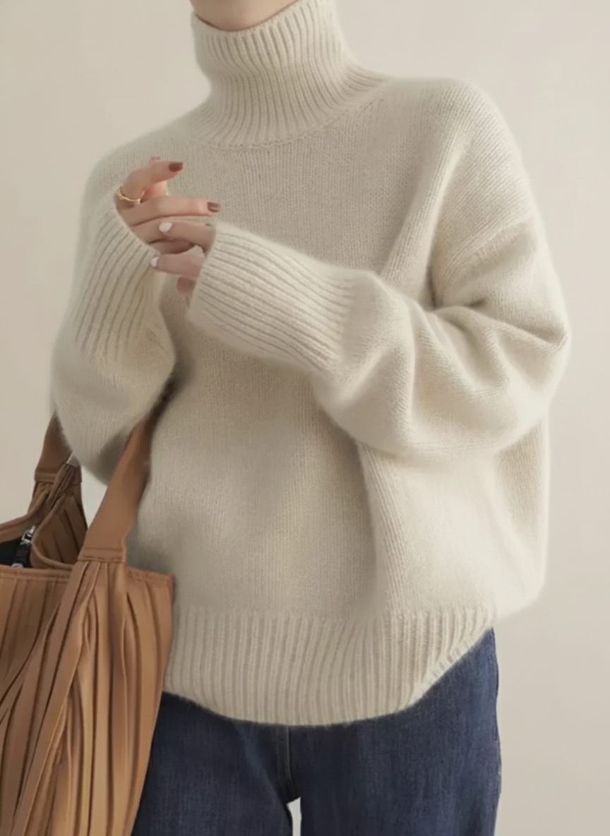 Women's Turtleneck Sweater High Neckline - VibreMode