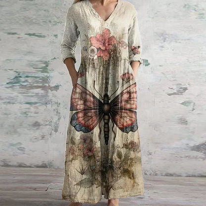 Vintage Chic Long Maxi Dress