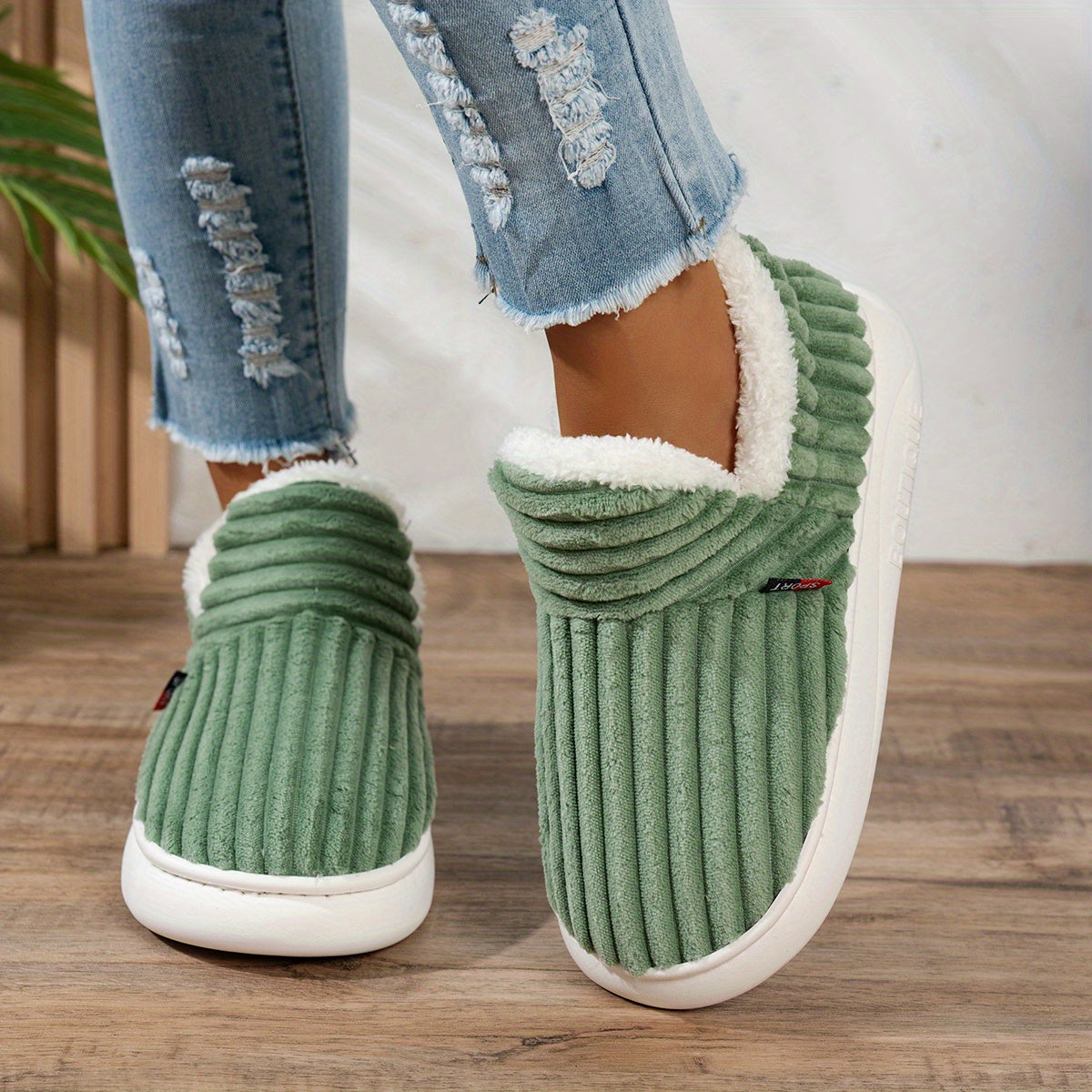 Women's Fleece Slippers Non-Slip Sole