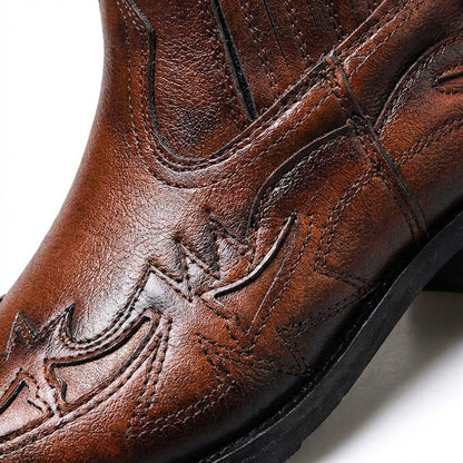Authentic Brown Leather Ankle Boots