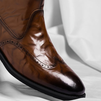 Real Leather Ankle Boots