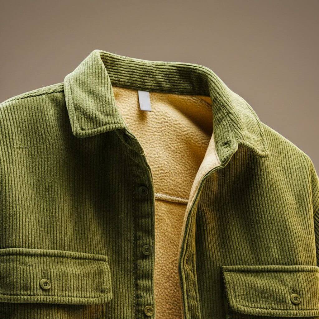 Luxury Textured Corduroy Coat