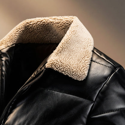 Luxury Padded Genuine Leather Jacket