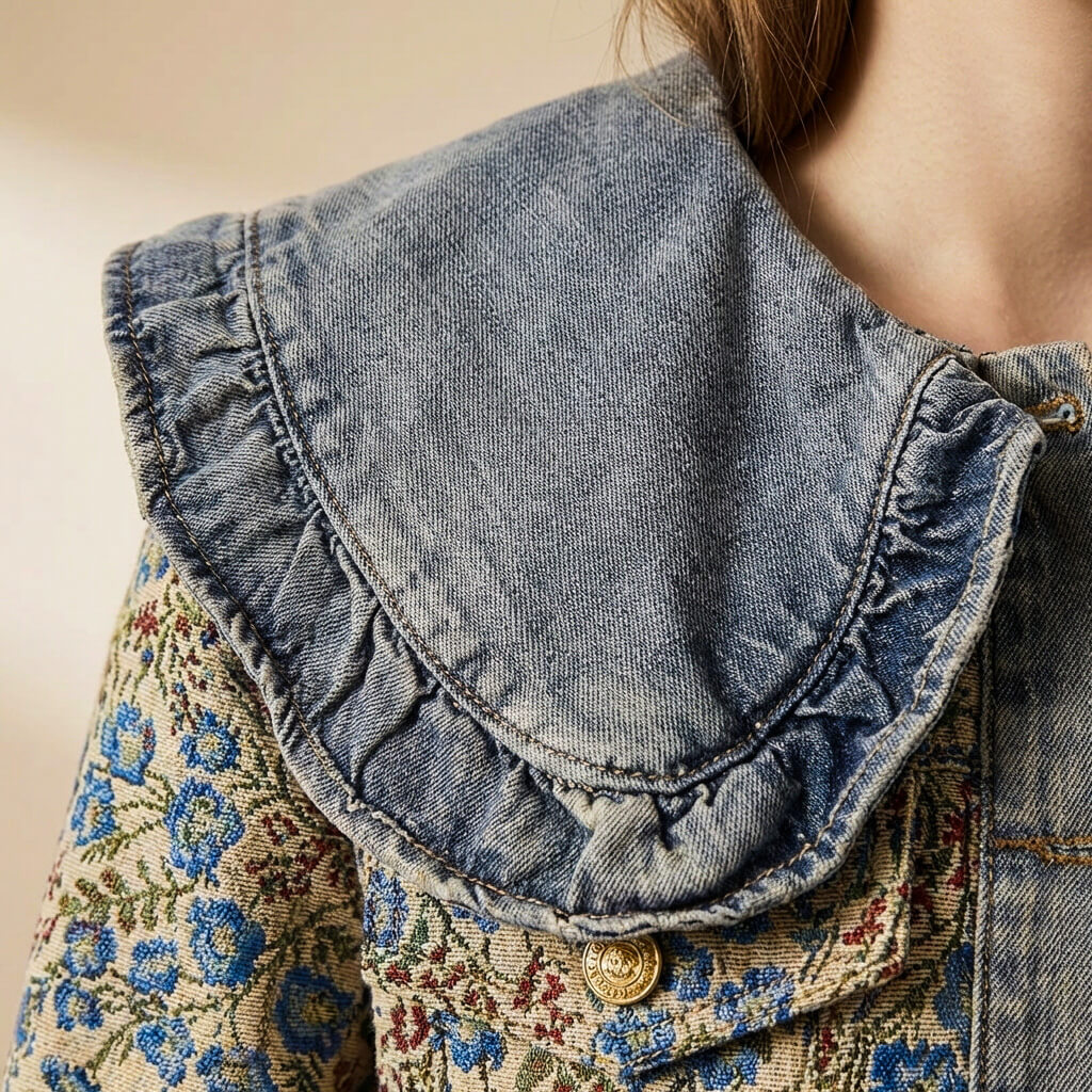 Fashionable Women's Blue Jeans Jacket