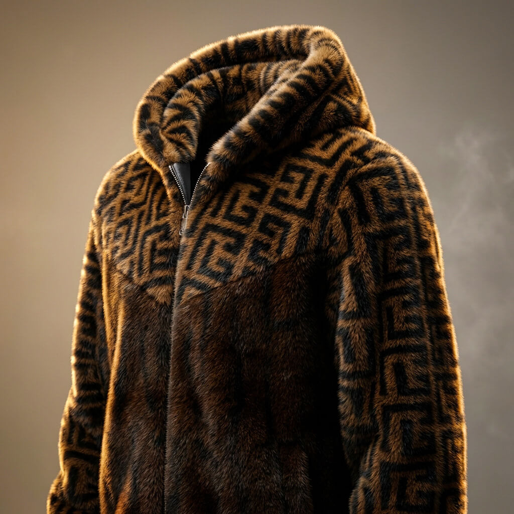 Luxury Fur Hooded Parka Coat