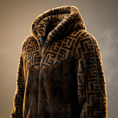Luxury Fur Hooded Parka Coat
