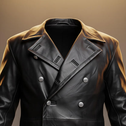 Classic Genuine Leather Trench Coat