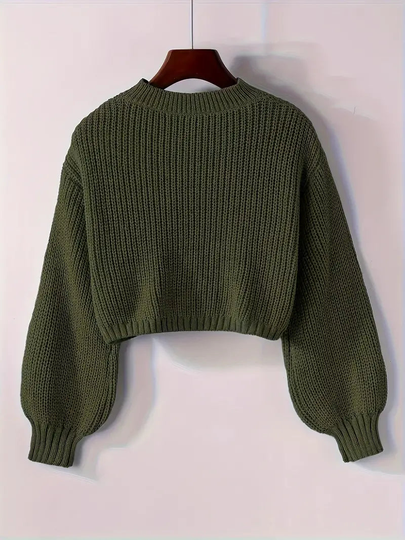 Fashionable Women's Cropped Sweater