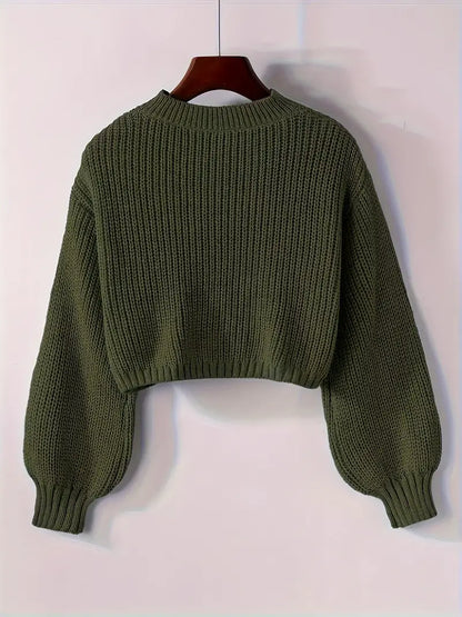 Fashionable Women's Cropped Sweater