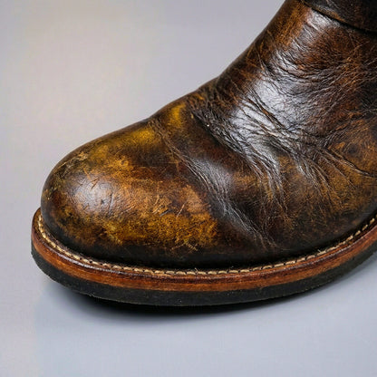 Classic Brown Distressed Leather Boots