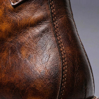 Classic Vintage Leather Ankle Boots