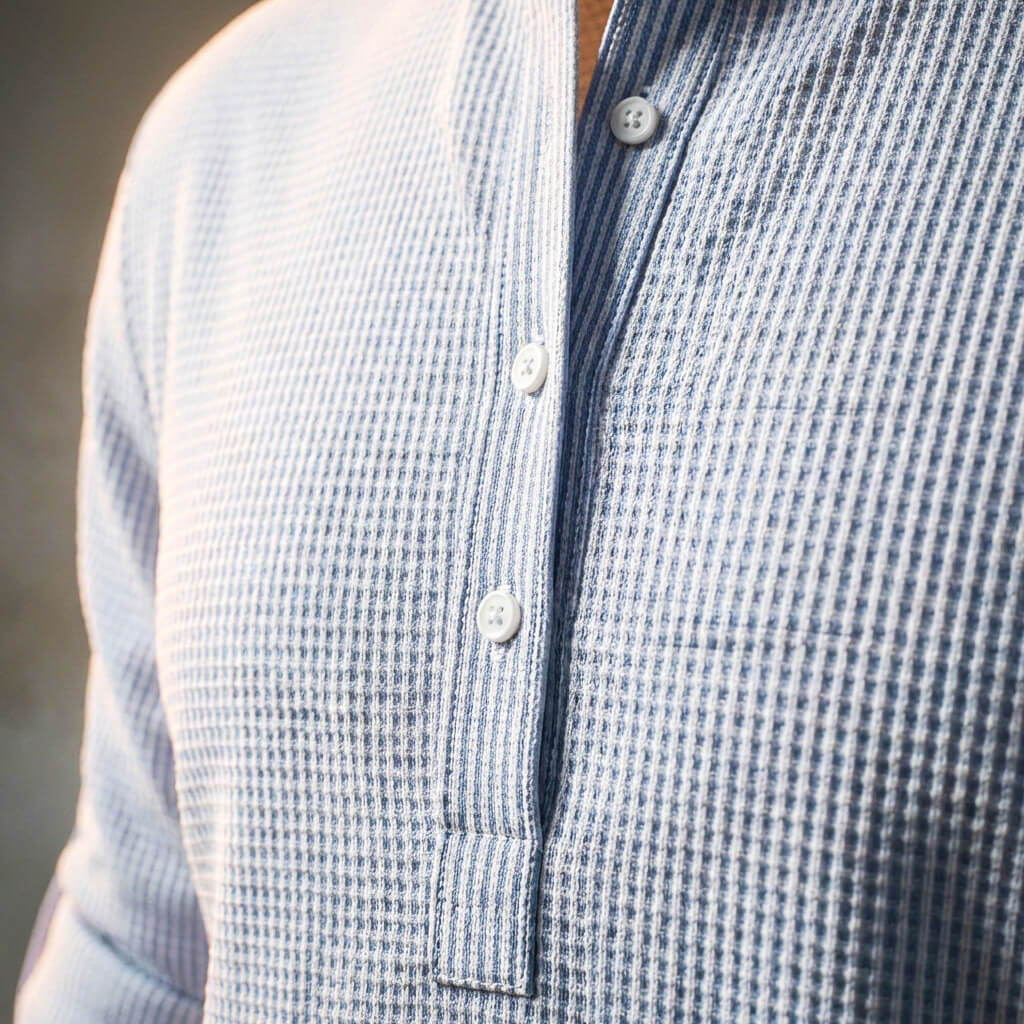 Classic Grid Pattern Long Sleeve Tee