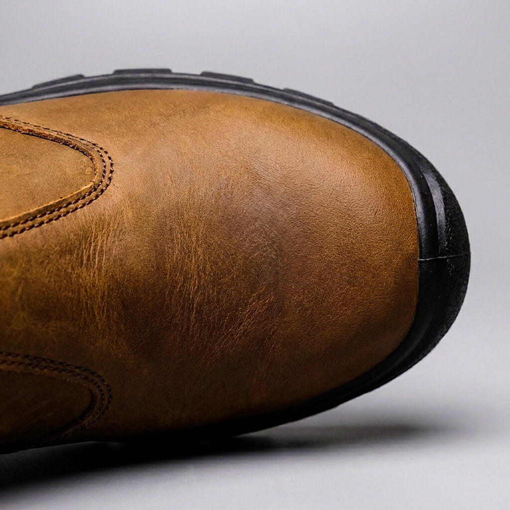 Comfortable Slip On Leather Ankle Boots