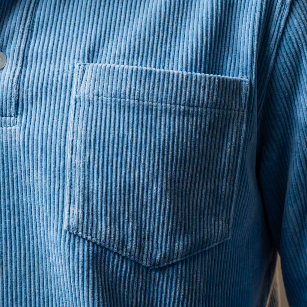 Rugged Textured Long Sleeve Polo Shirt