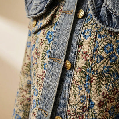 Fashionable Women's Blue Jeans Jacket