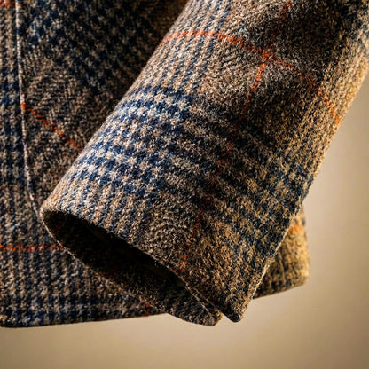 Classic Patterned Mens Wool Jacket