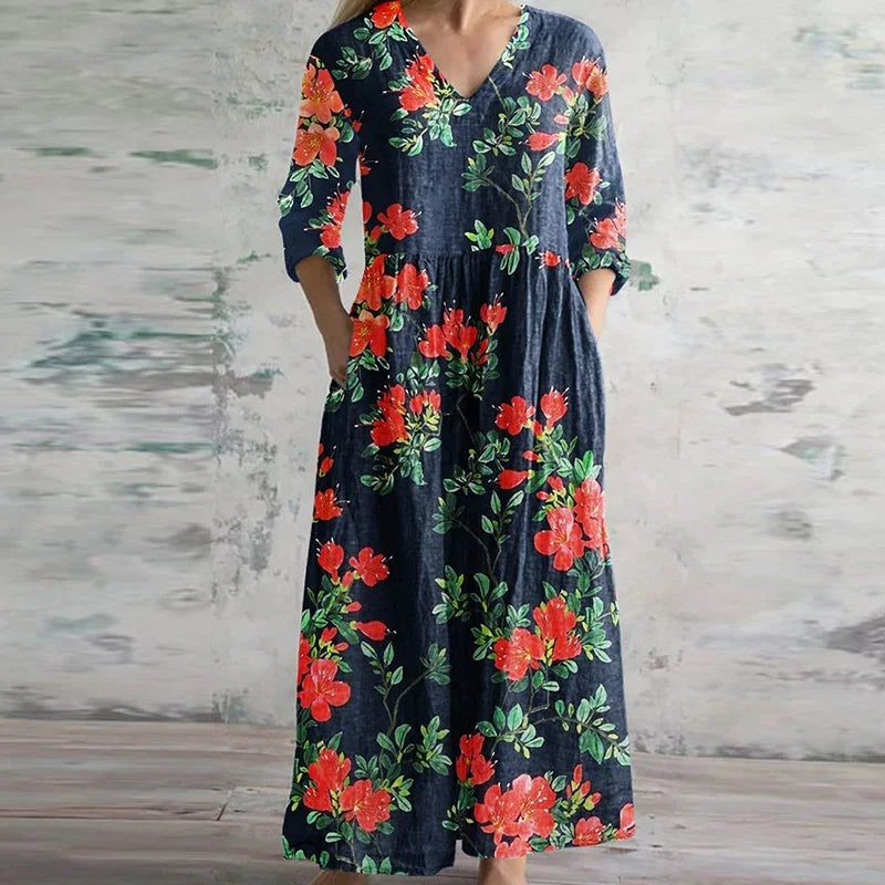 Vintage Chic Long Maxi Dress