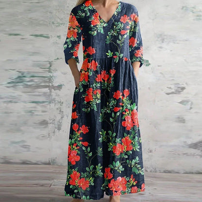 Women's Retro Maxi Dress