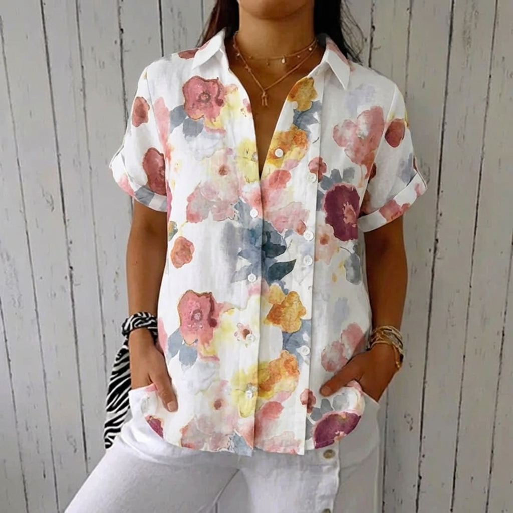 Pretty Floral Sleeveless Women's Top