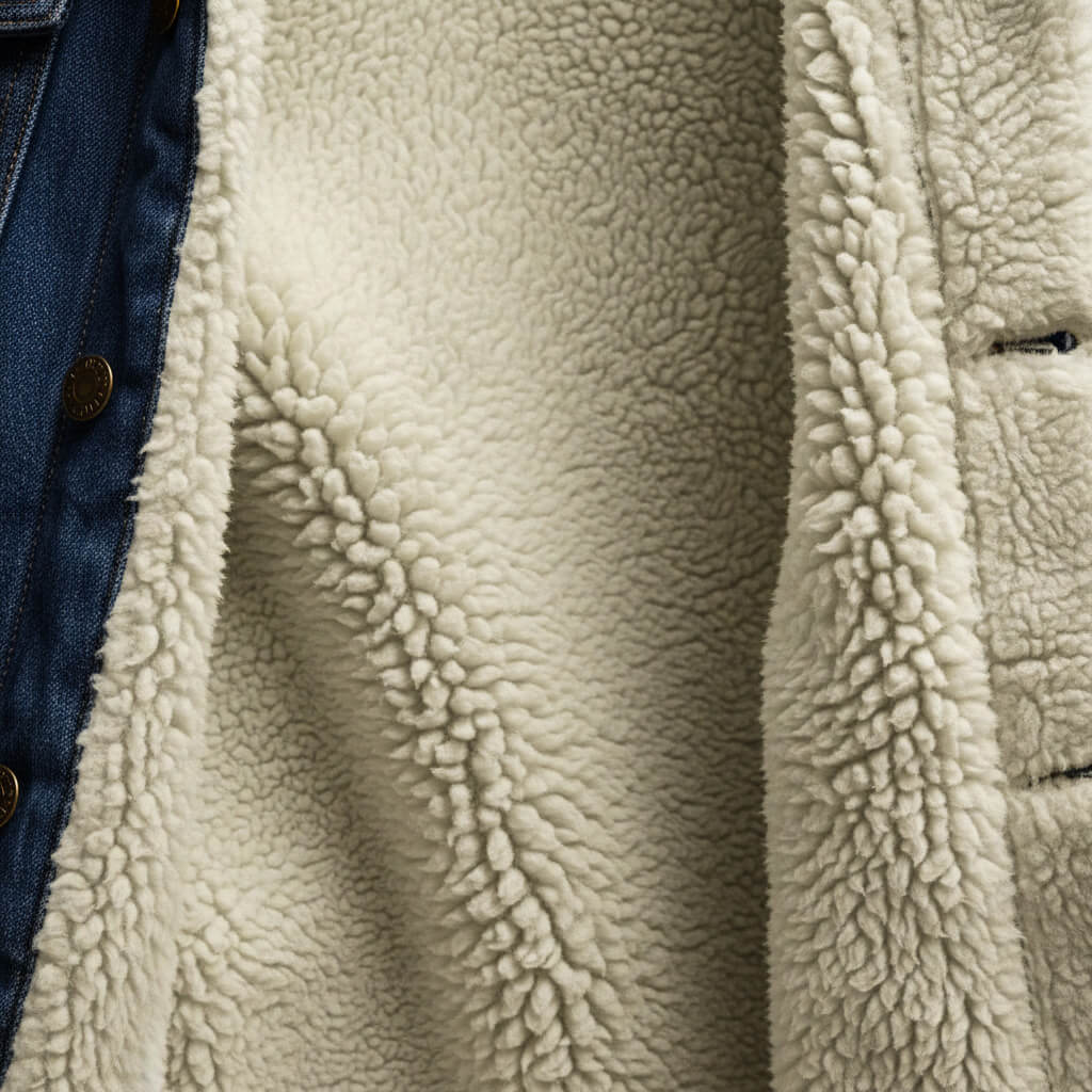 Faux Fur Lined Casual Denim Jacket