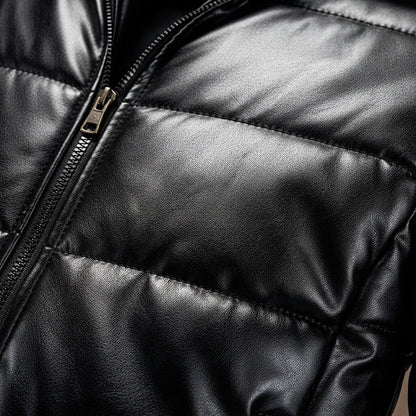 Luxury Padded Genuine Leather Jacket