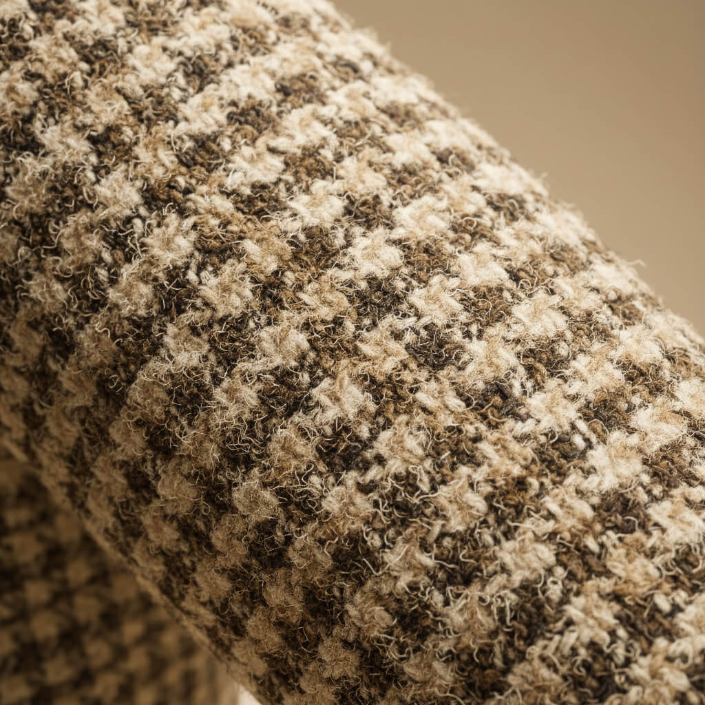 Classic Houndstooth Wool Coat