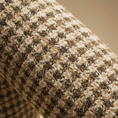 Classic Houndstooth Wool Coat