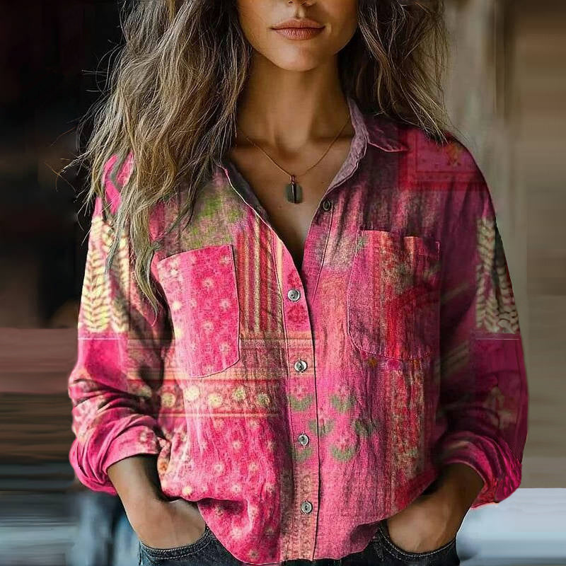 Unique Floral Print Classic Top