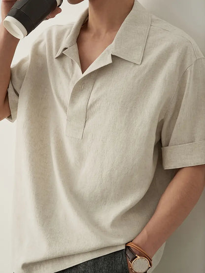 Thornton Men's Linen Polo Shirt