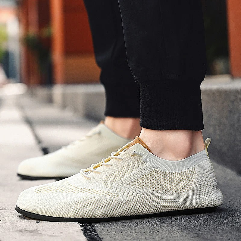 Men's Slip On Shoes Low Knit Lace Detail