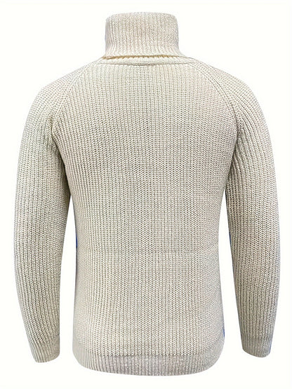 Men's Turtleneck Vintage Knit Sweater