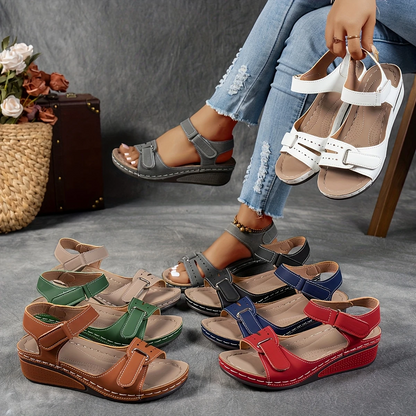 Rae Women's Wedge Sandals Cushioned Platform - VibreMode
