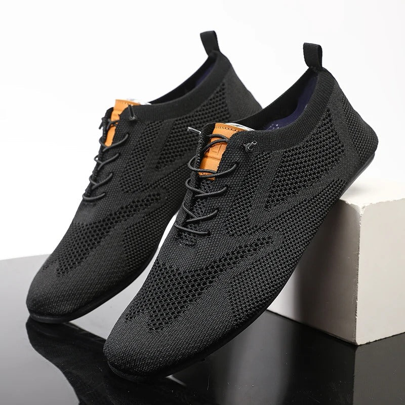 Men's Slip On Shoes Low Knit Lace Detail