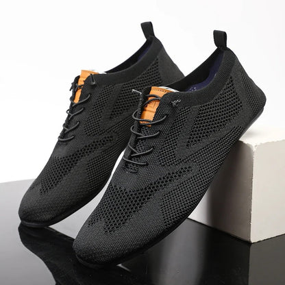 Men's Slip On Shoes Low Knit Lace Detail