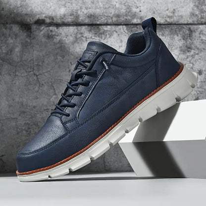 Men's Lace-Up Sneakers Rounded Toe - VibreMode