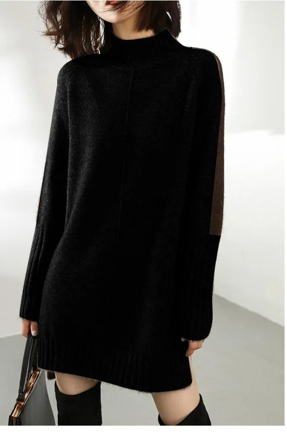 Women's Cable Knit Sweater Dress - VibreMode