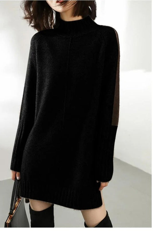 Women's Cable Knit Sweater Dress - VibreMode