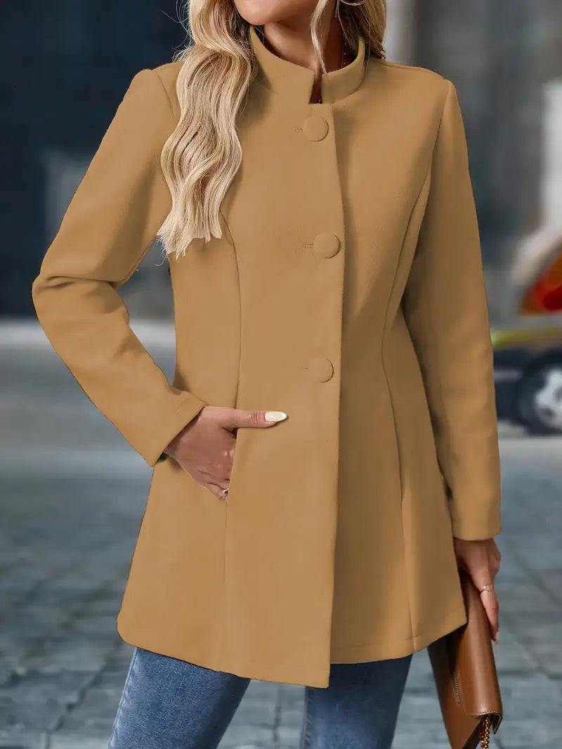 Classic Tailored Button Trench Coat