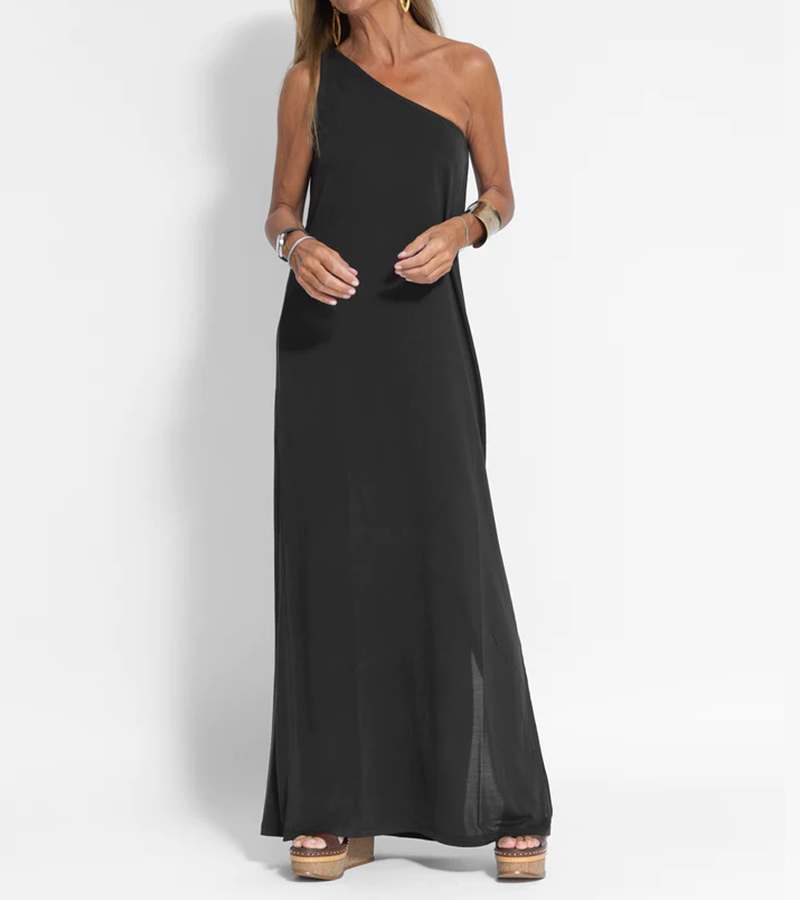 Chic Off Shoulder Floor Length Evening Dress - VibreMode