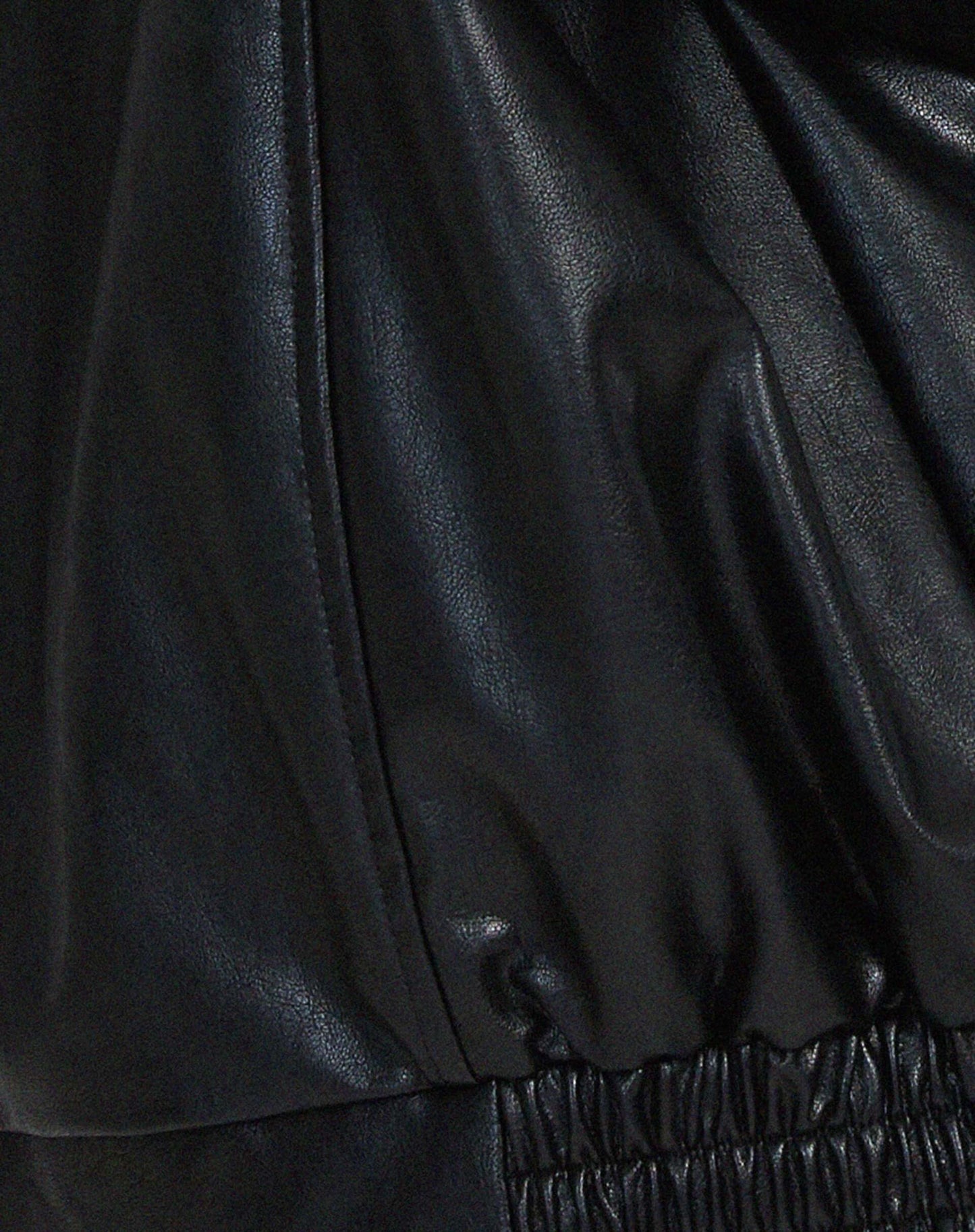 Women's Faux Leather Jacket Oversized Comfortable Black