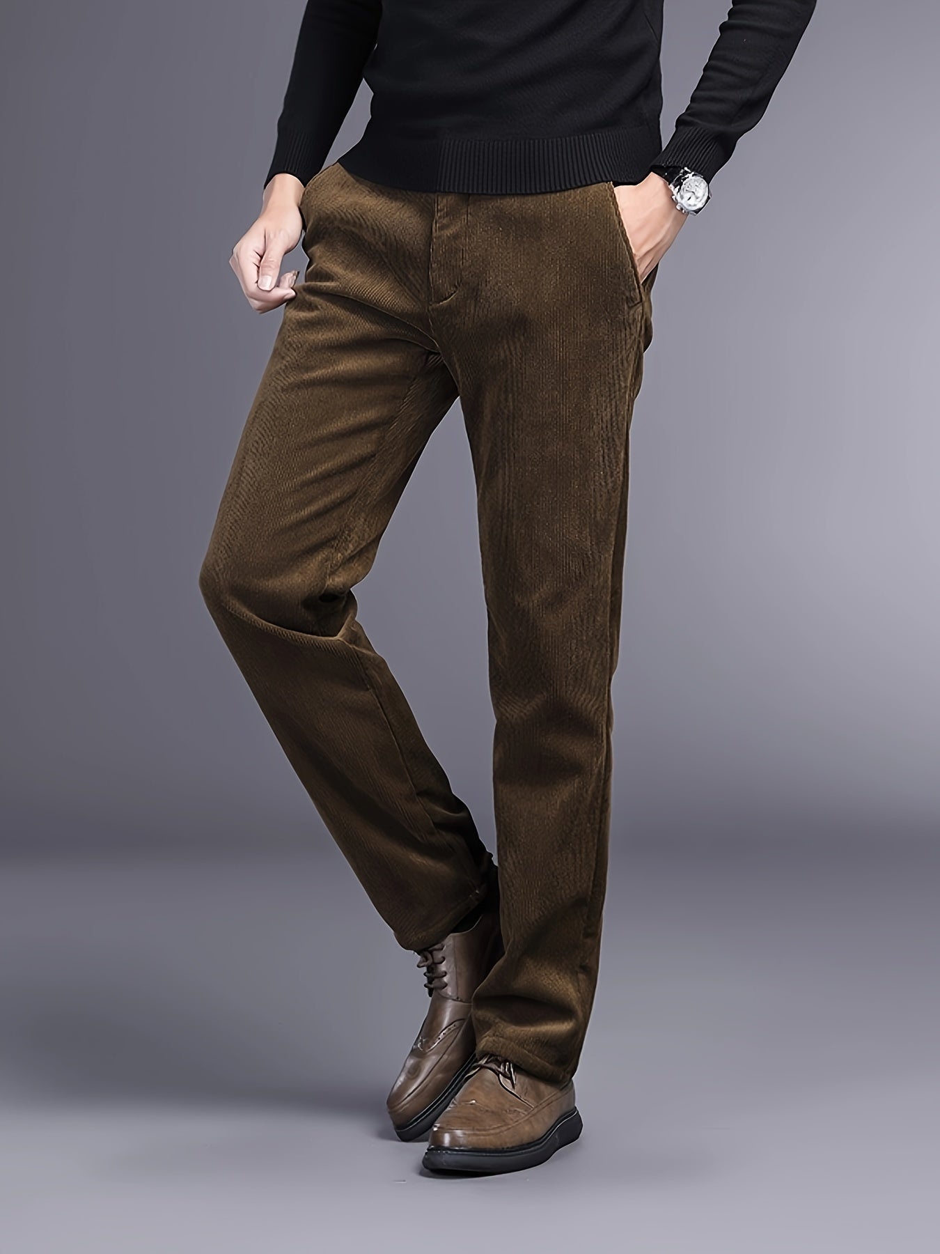 Rugged Textured Cord Pants