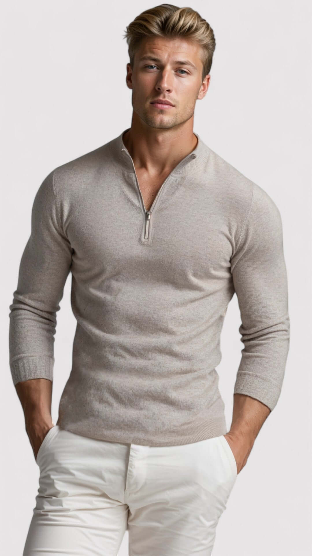 Men's Half-Zip Bellagio Sweater - VibreMode