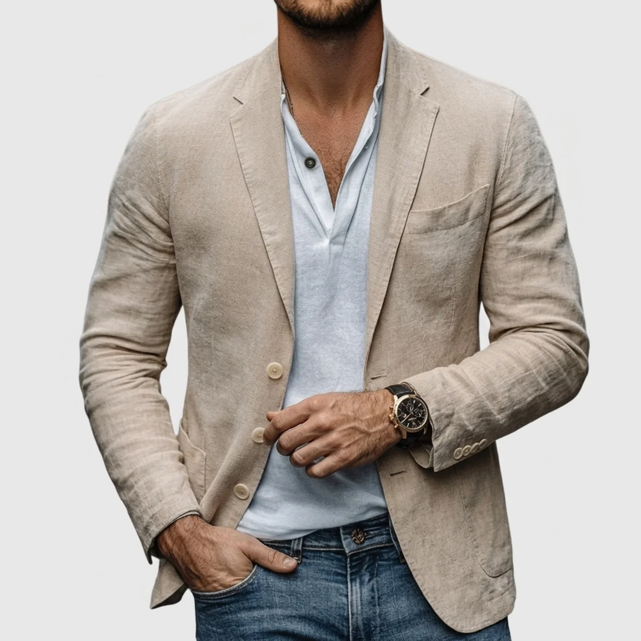 Casual Linen Men's Summer Jacket