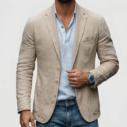 Casual Linen Men's Summer Jacket - VibreMode