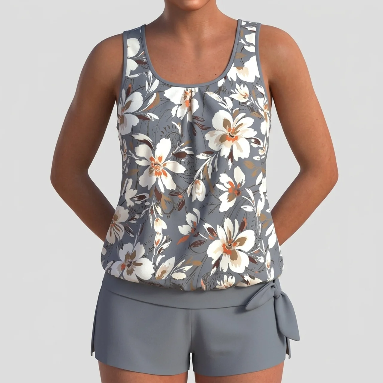 Comfortable Women's Summer Swimwear Tankini Set