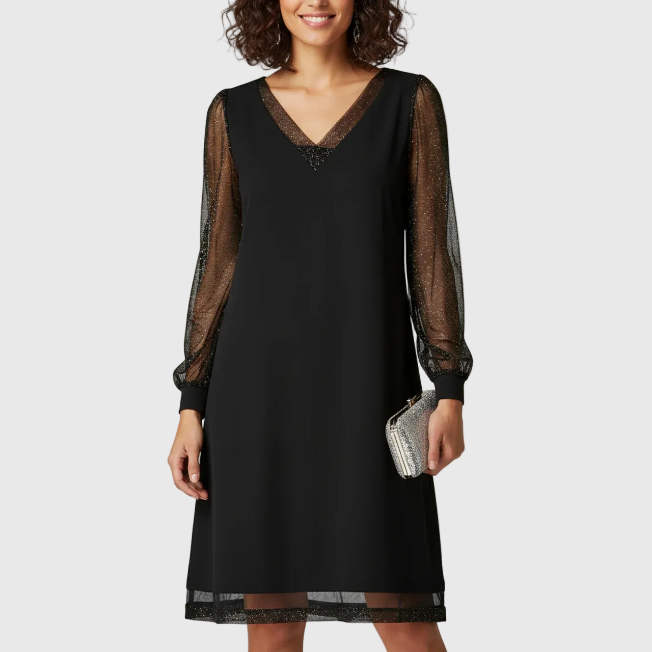 Elegant See Through Ladies Night Dress