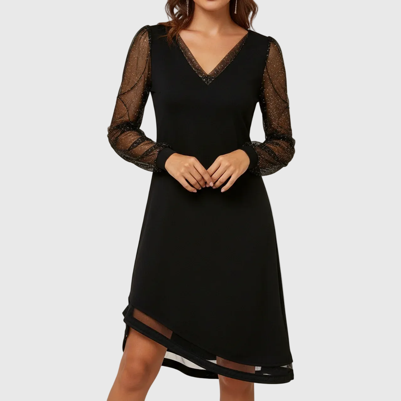 Elegant See Through Ladies Night Dress