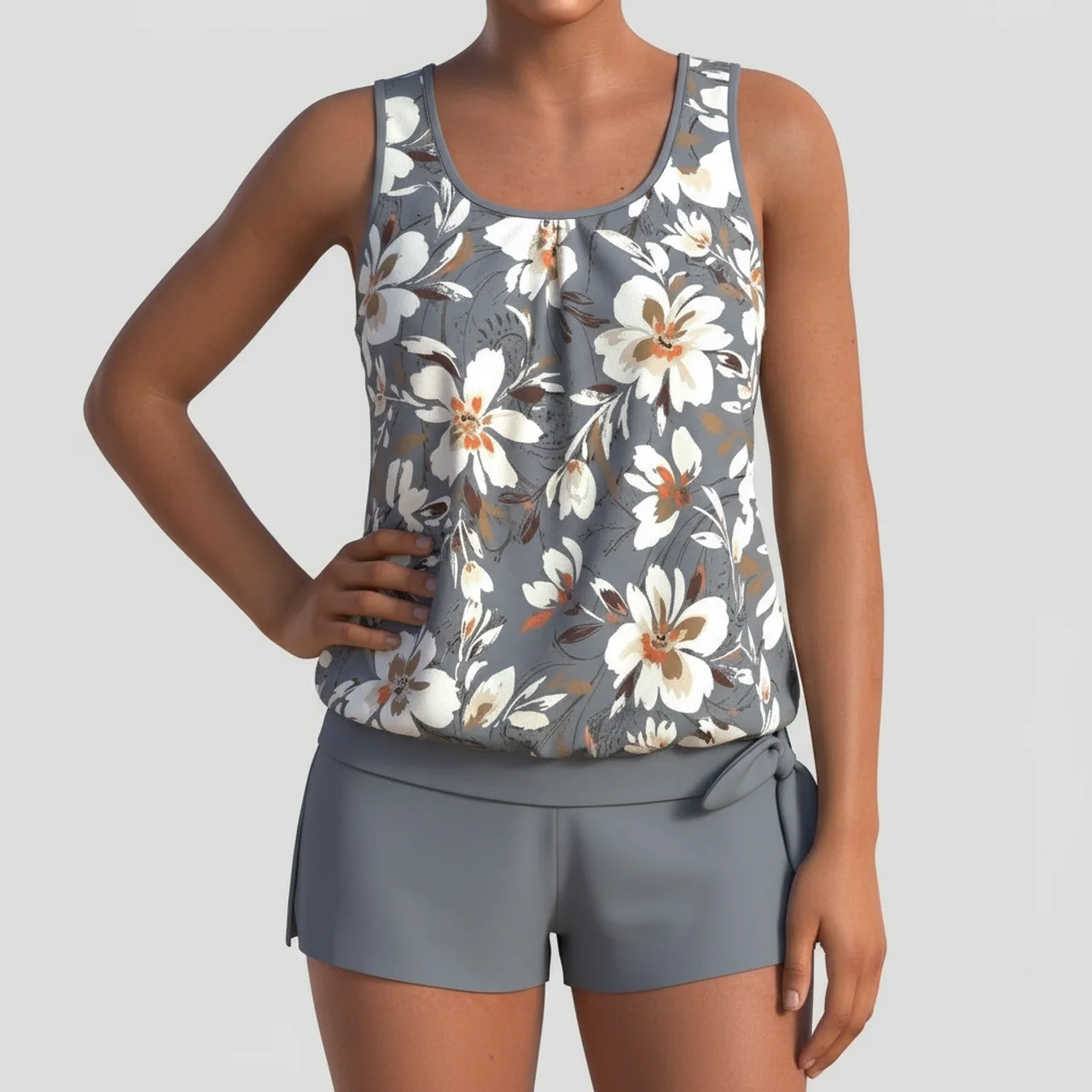 Comfortable Women's Summer Swimwear Tankini Set - VibreMode