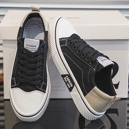Men's Lace-Up Sneakers Rubber Toe Low-